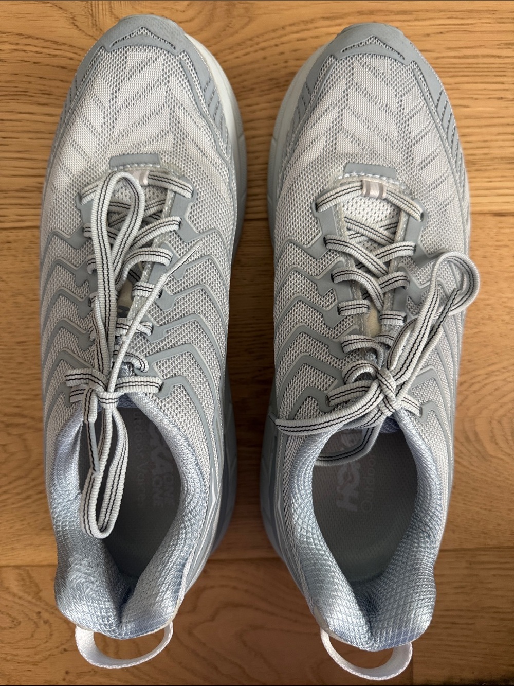 Hoka Women's Light Gray Mesh Athletic Shoes - Picture 2 of 3
